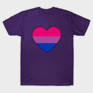 Bisexual Pride Heart T-Shirt